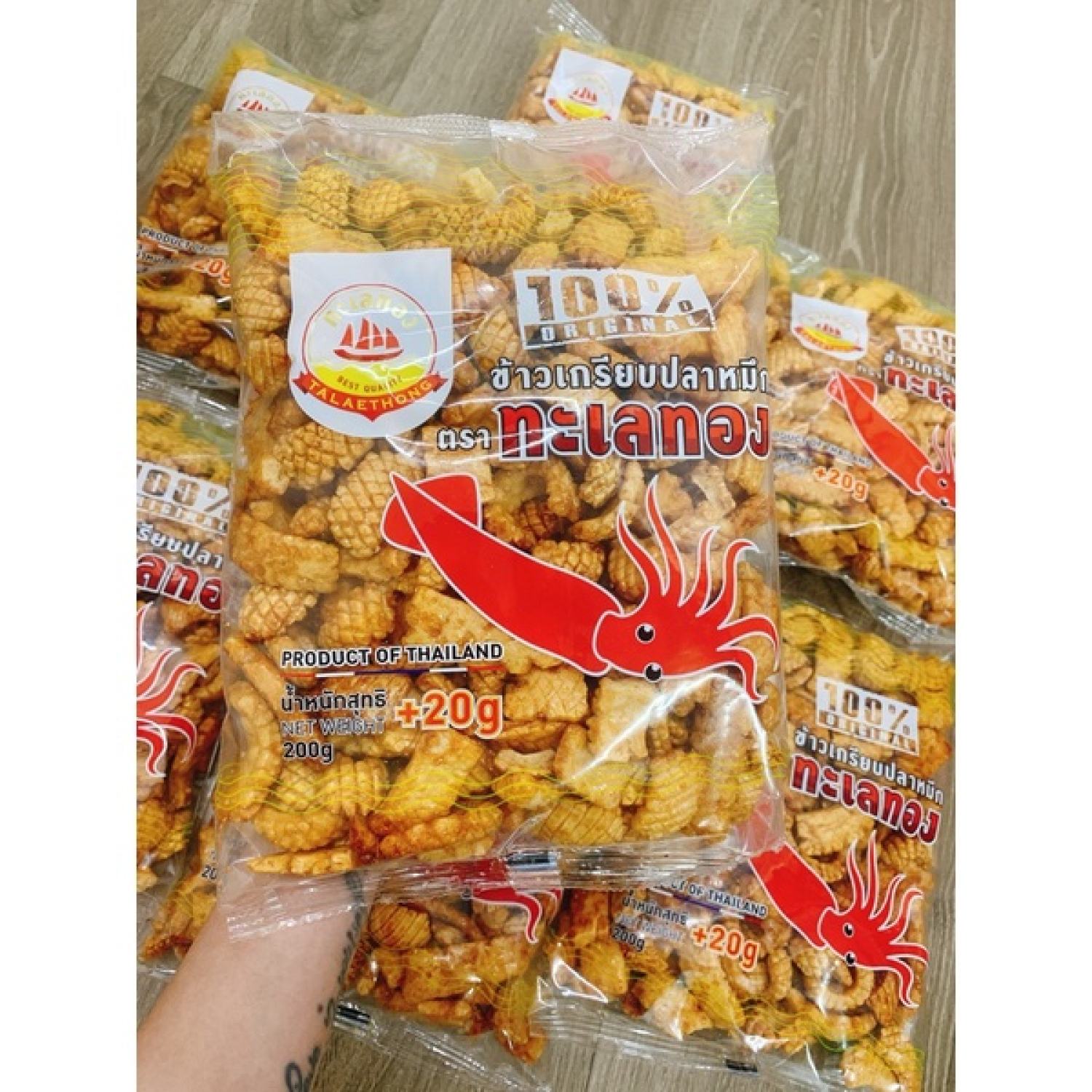 Snack mực/ bim bim mực talaethong gói 220g/ bim mực rong biển/ bim mực thái