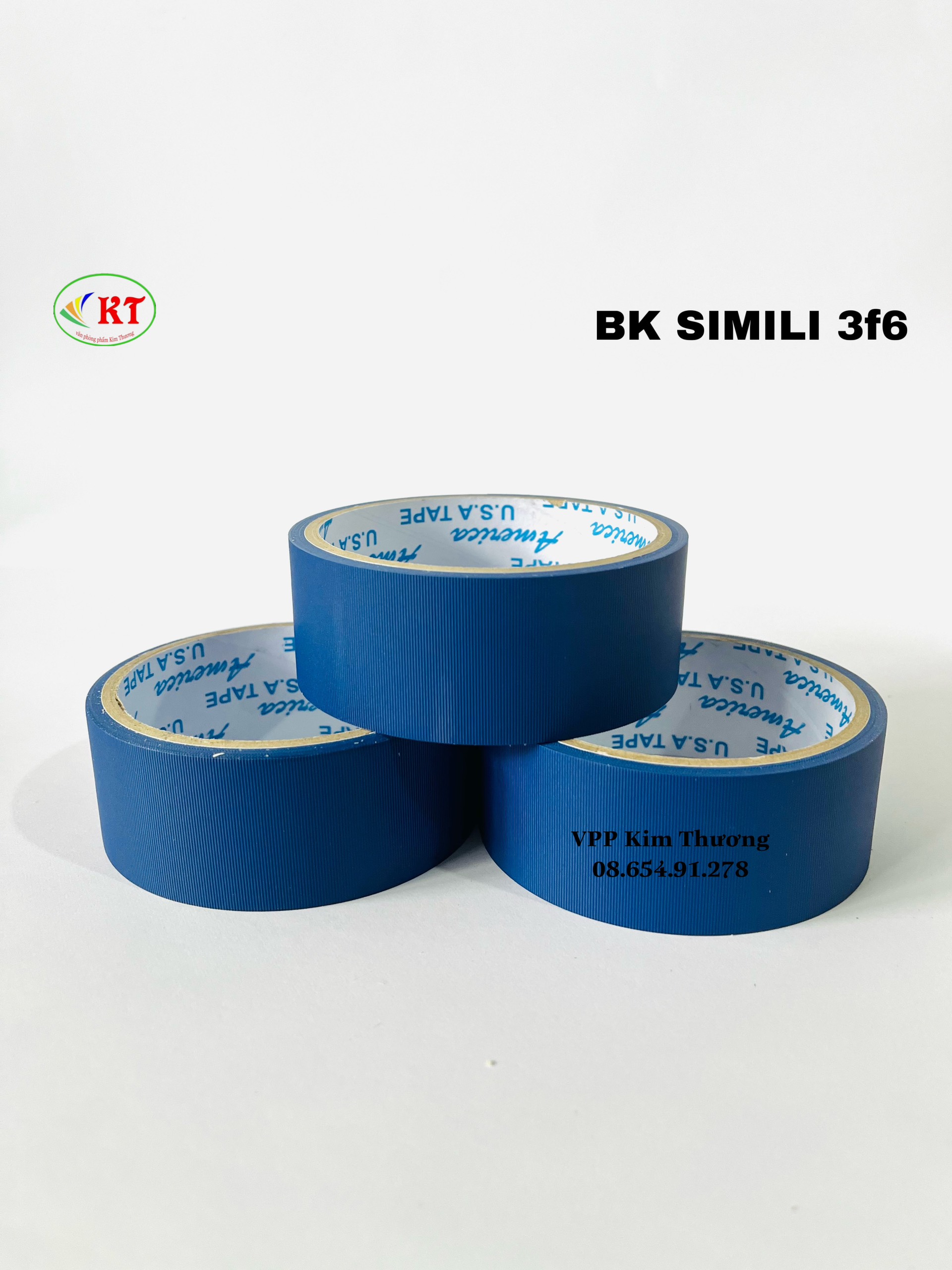 Băng keo simili dán gáy 3F6 (xanh dương, xanh lá, đỏ, vàng)