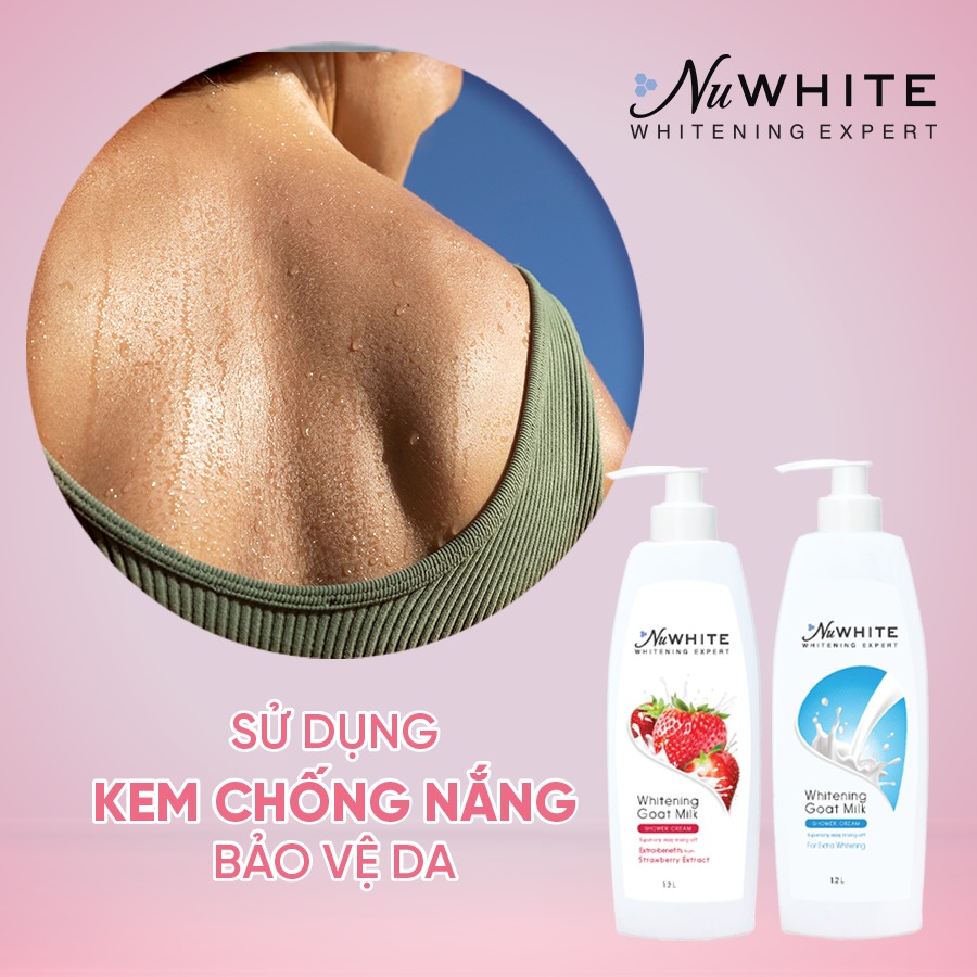 Sữa tắm NuWhite sữa dê dưỡng trắng da 1.2L