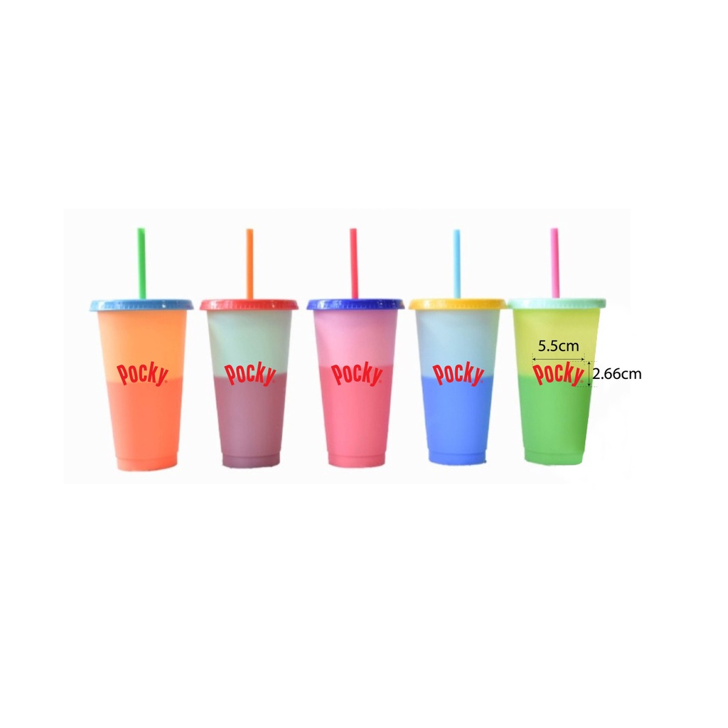 (1 ly màu bất kỳ) Ly Đổi Màu Pocky - màu bất kỳ