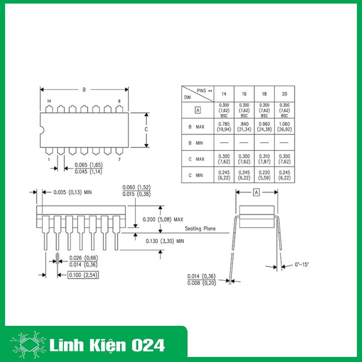 IC PT2272 M4 DIP18 dùng trong mạch thu sóng RF