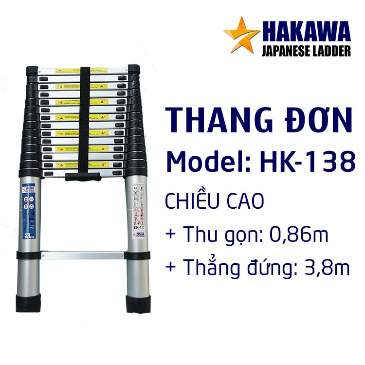 [HAKAWA] Thang nhom rut don HAKAWA HK138 - Hàng Nhật cho người Việt