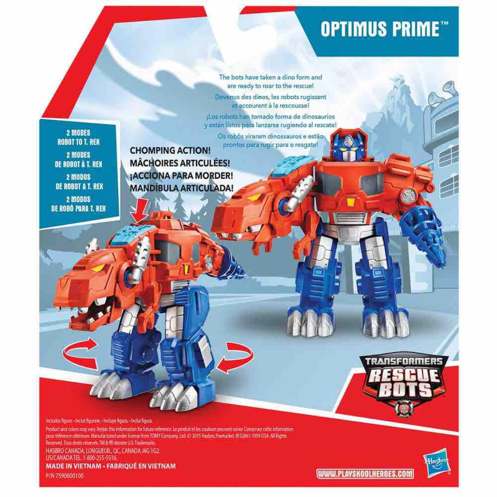 Đồ chơi Robot Transformer Playskool Heroes Rescue Bots Optimus Prime Dinosaur