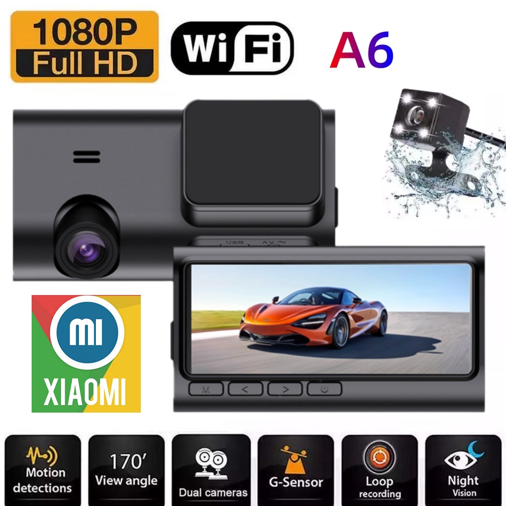 Xiaomi LazMall TGDD Camera Hành Trình WIFI Oto A6 FULL HD 1080P Bản Mới 2024 Màn Hình 4.0 Inch Ghi Hình Sắc Nét Full HD 2K , Kết Nối Trực Tiếp Với Điện Thoại Cảnh Báo Va Chạm, Ghi Âm, Hình Ảnh Rõ Nét Và Chi Tiết Ngay Cả Khi Buổi Tối