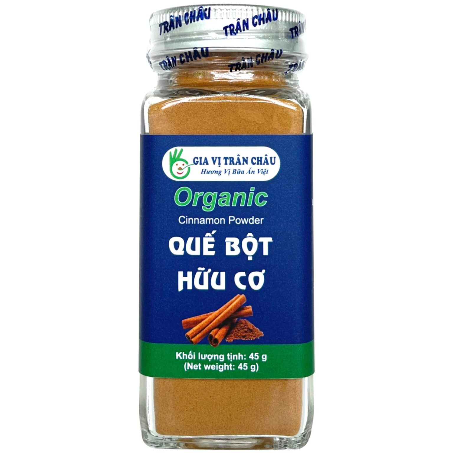 Quế bột hữu cơ Trân Châu hũ 45g