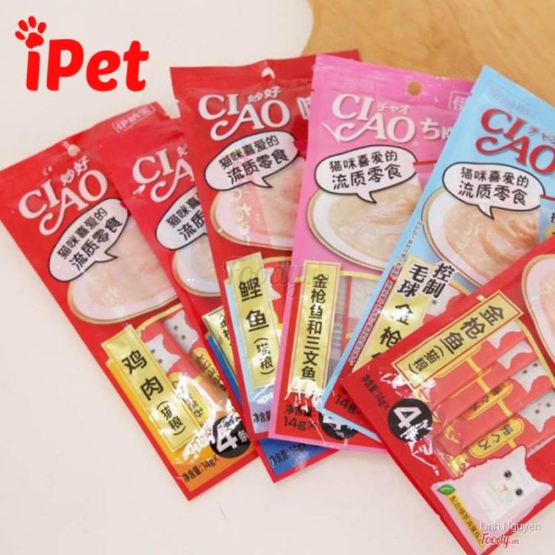 Thanh Pate Mèo Ciao Churu Cá Ngừ Nhiều Vị 12g- iPet Shop