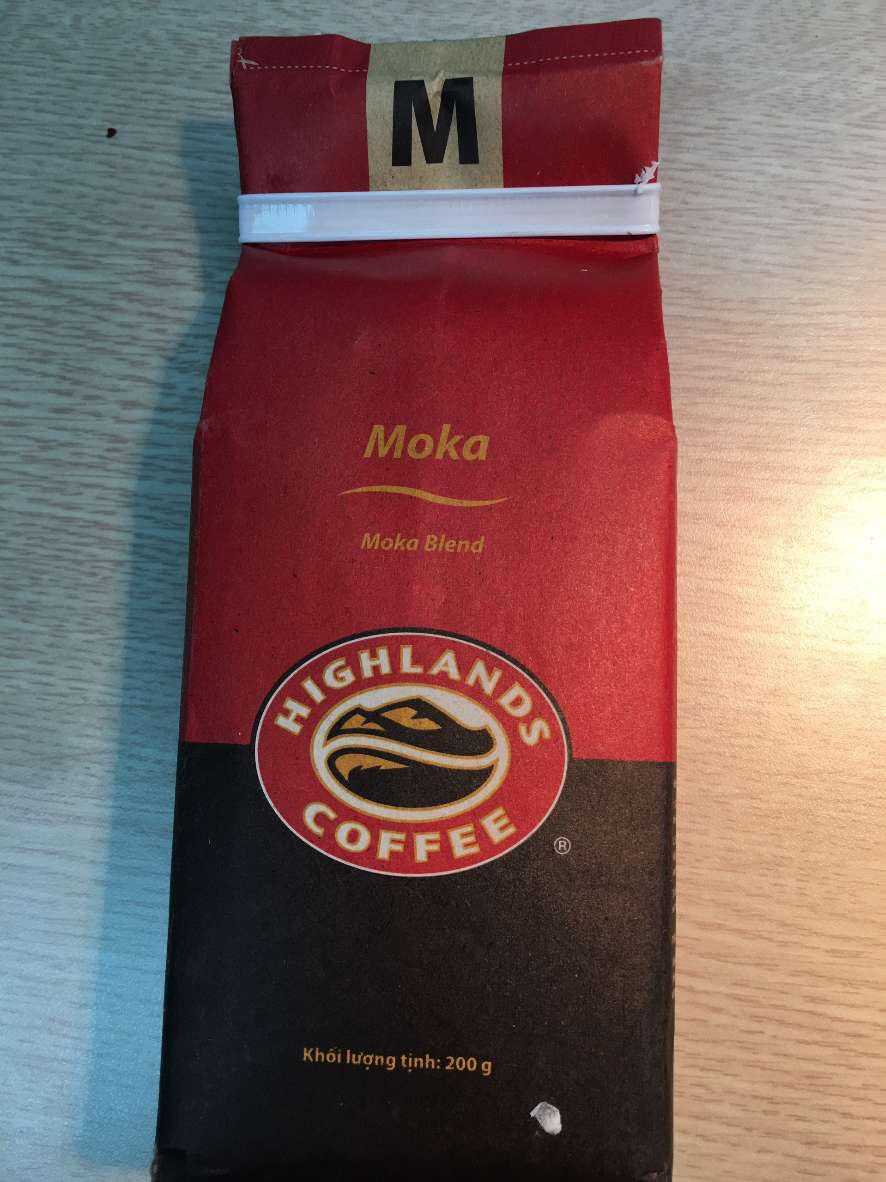 Cà Phê Rang Xay Moka Highlands Coffee túi 200g