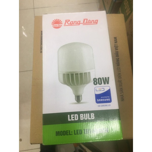 Đèn Led Búp Trụ 60W - 80W Ánh sáng trắng Rạng Đông