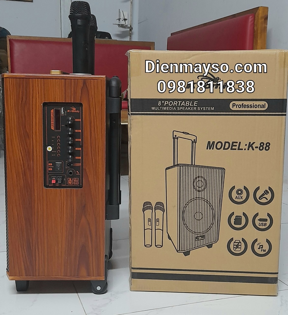 Loa kéo karaoke Kiomic K88
