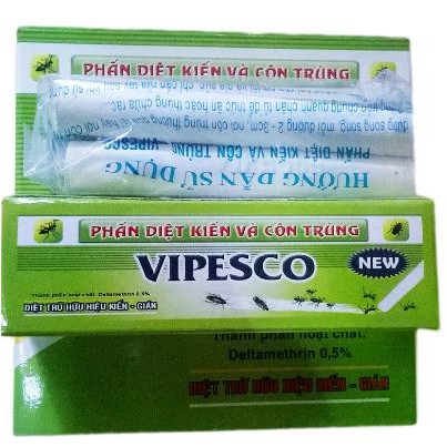 Phấn diệt kiến, diệt gián, diệt côn trùng Vipesco ( 10 Viên) (trắng)