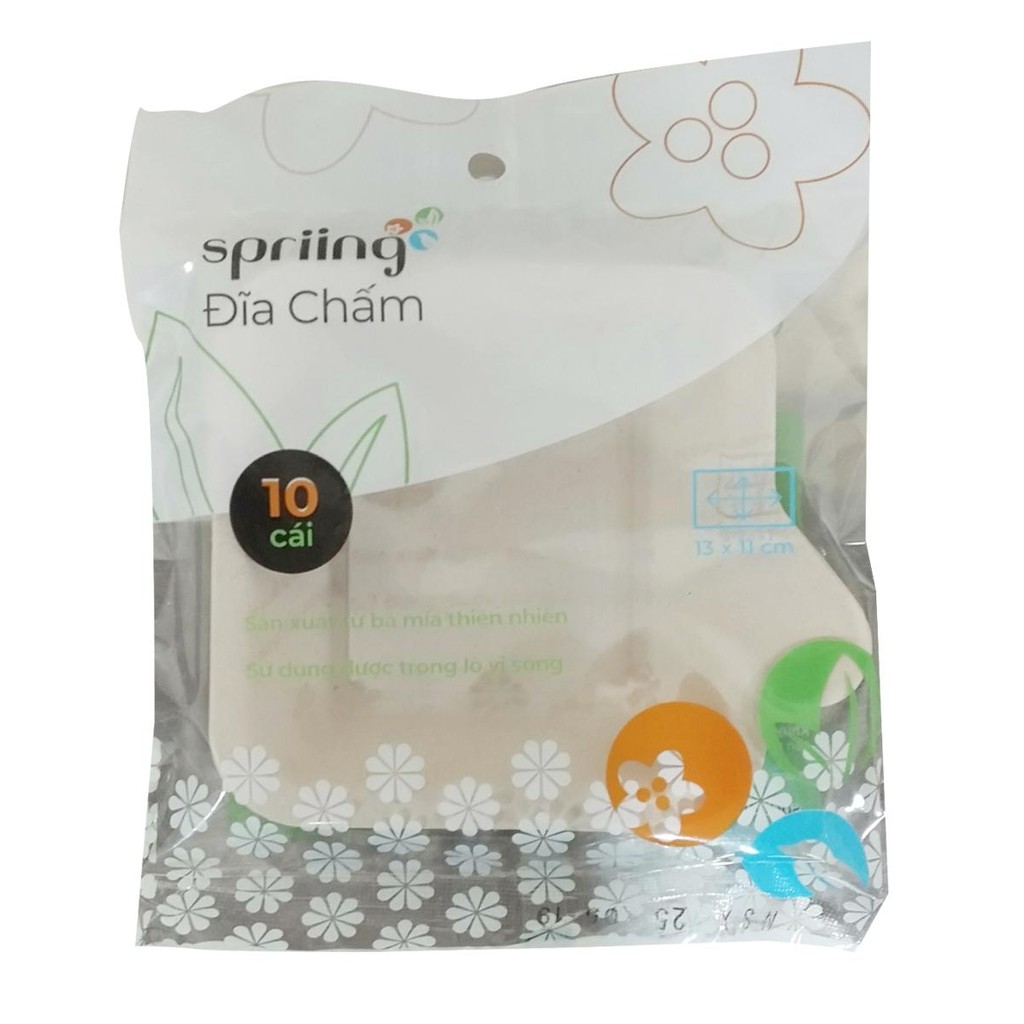 Spriing Lô 10 đĩa chấm bã mía