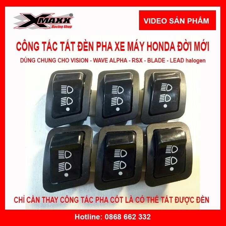 [freeship] Công tắc tắt đèn xe máy đời mới Wave Alpha 2021 RSX Blade Vision LEAD Halogen phụ tùng chợ trời