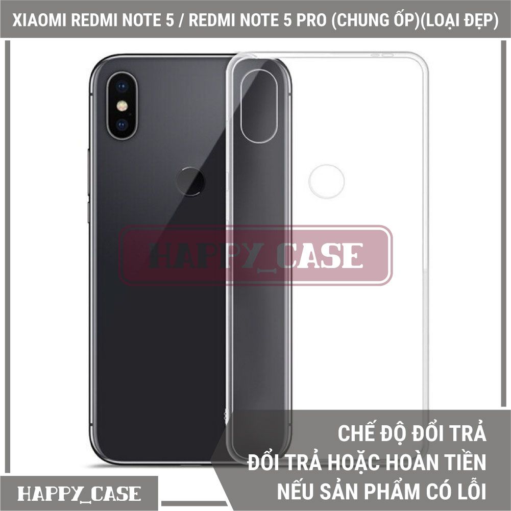 Ốp Lưng Điện Thoại XIAOMI REDMI NOTE 5 / REDMI NOTE 5 PRO (CHUNG ỐP)(LOẠI ĐẸP) Thin Transparent Silicon