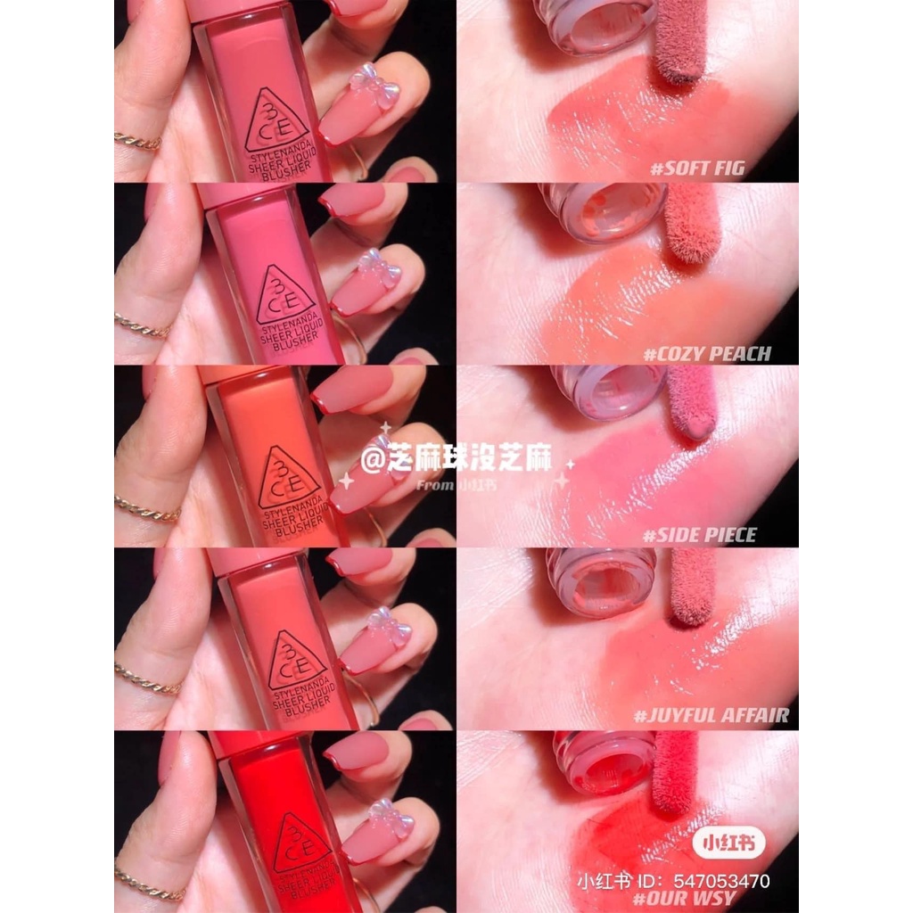 [100% AUTH] Má Hồng Dạng Thỏi 3CE Velvet /  Sheer Liquid Blusher