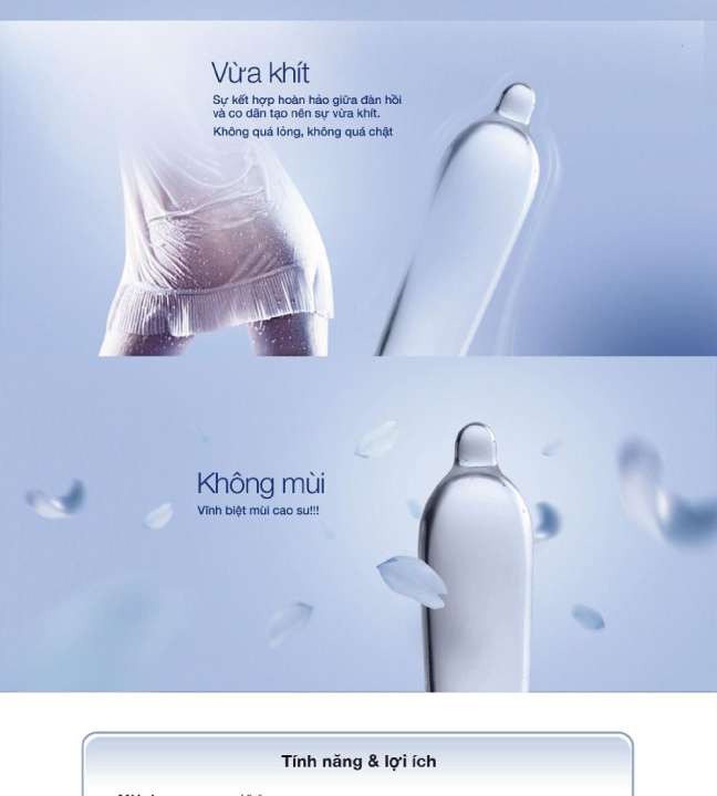 Bao cao su Durex Invisible Extra Thin cực siêu mỏng 10 Chiếc