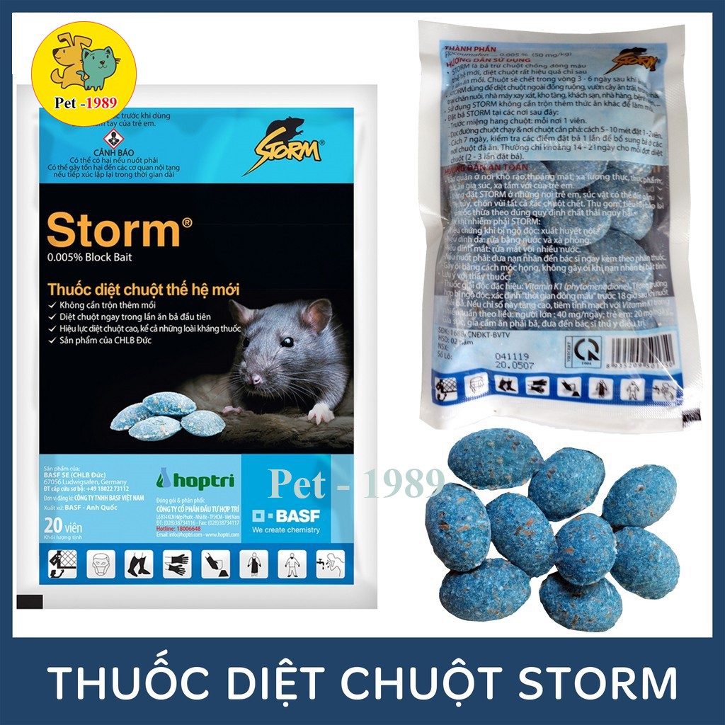 (SIÊU RẺ )1 gói thuốc diệt chuột STORM 20 viên