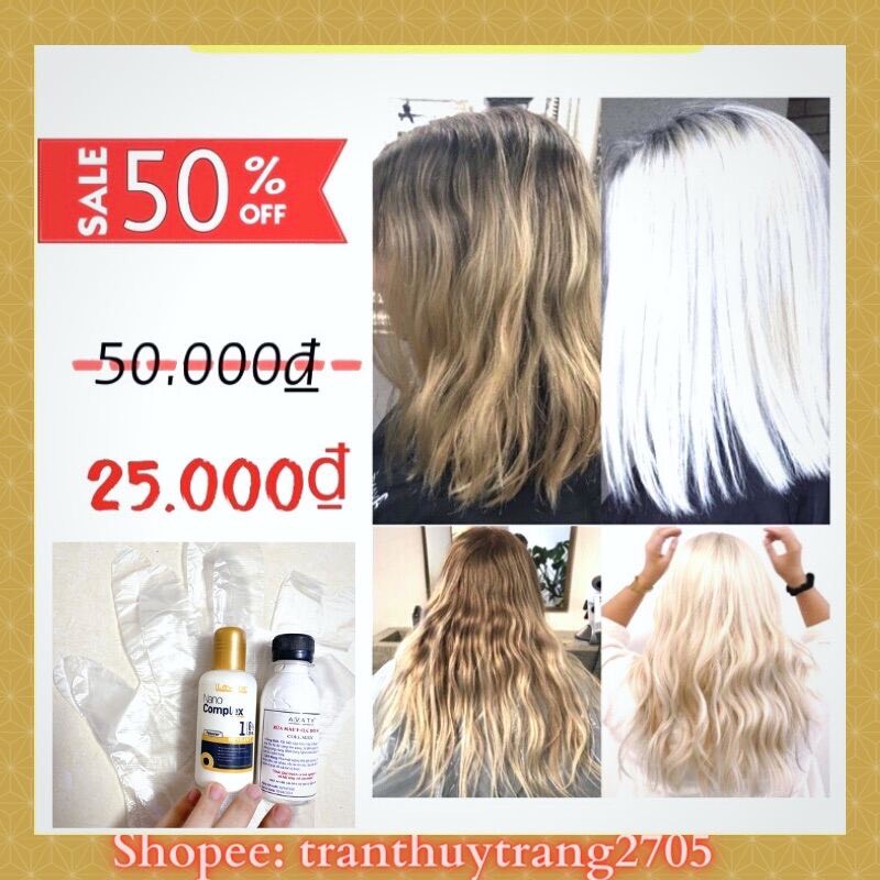 Tẩy tóc collagen thương hiệu avaty 100g tặng kèm oxi và gang tay