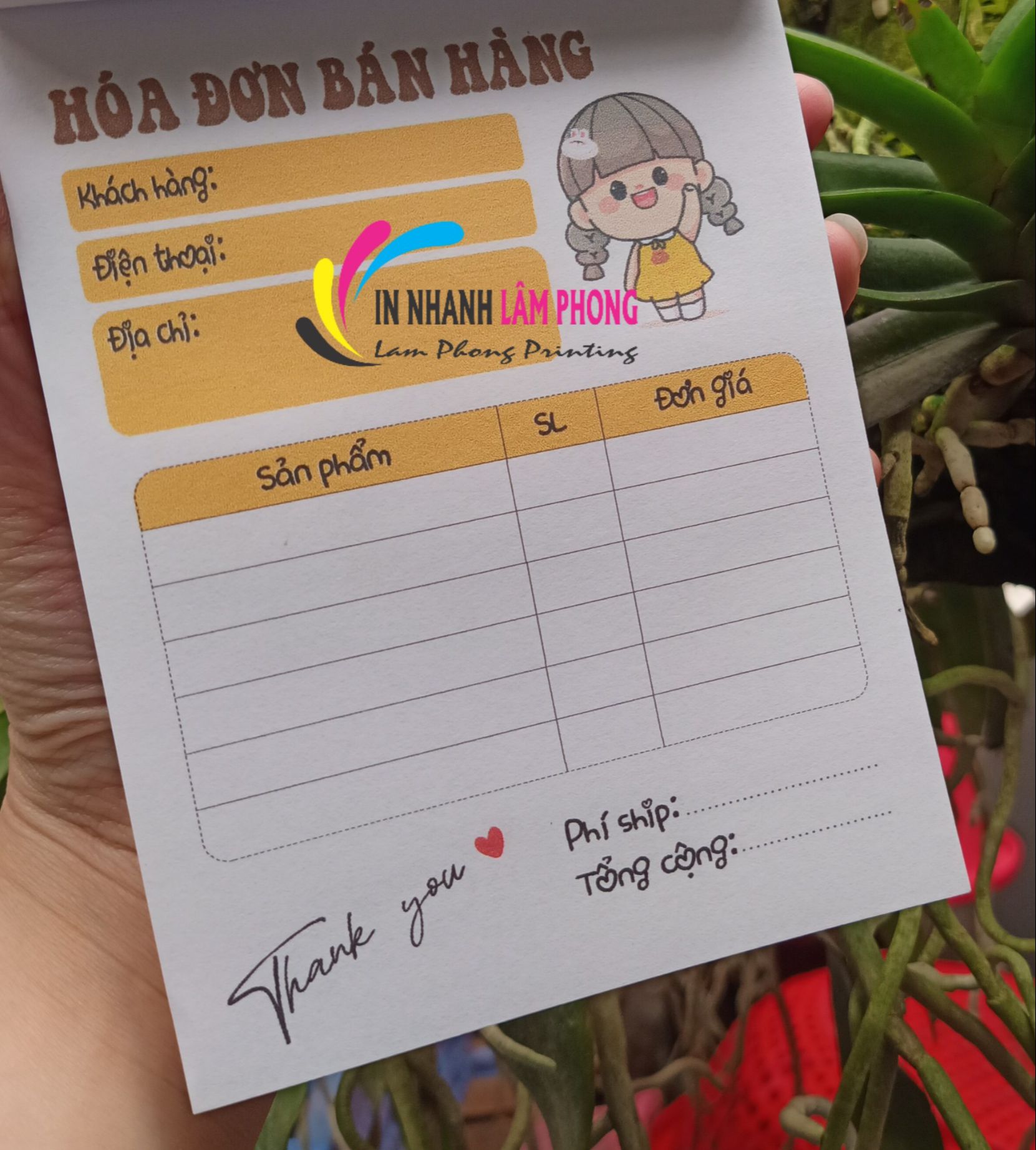 (MUA 10 TẶNG 1) HOÁ ĐƠN MINI 10*15 SIÊU DỄ THƯƠNG CUTE SÉT 50 PHIẾU