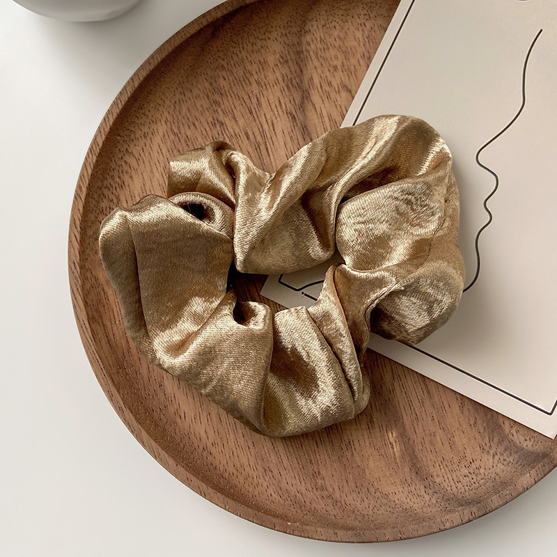 Cột tóc Scrunchies, dây buộc tóc vải Scunchies lụa trơn đơn sắc 2020