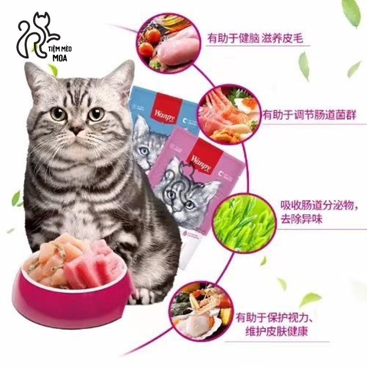 Pate Wanpy đủ vị 80 gram - Pate cho mèo - Tiệm Mèo Moa