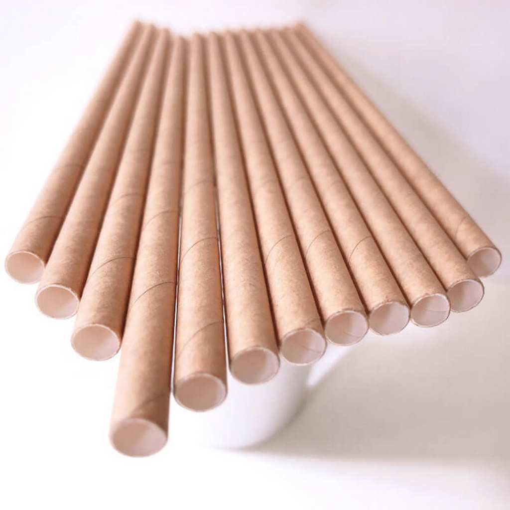 ỐNG HÚT GIẤY CAO CẤP (TRẮNG, PHI 8 ) - 100 ỐNG