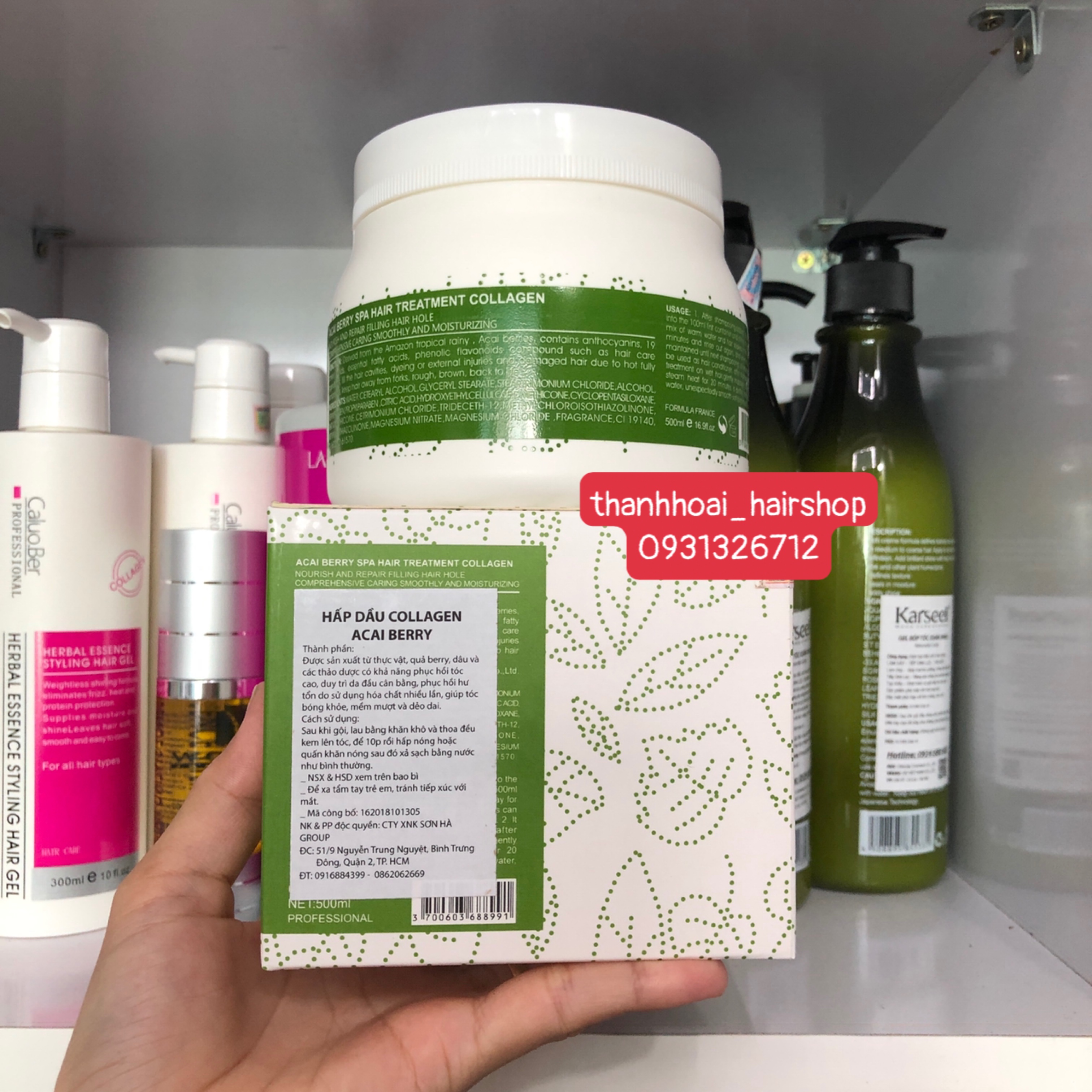 [chính hãng] Hấp dầu Collagen phục hồi Acai Beauty 500ml (Pháp)