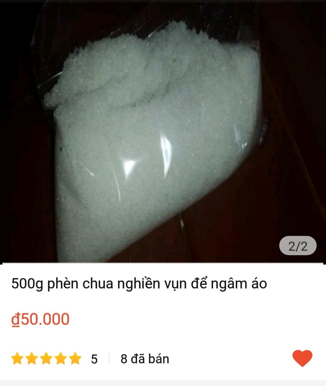 phèn chua nghiền vụn 500gr