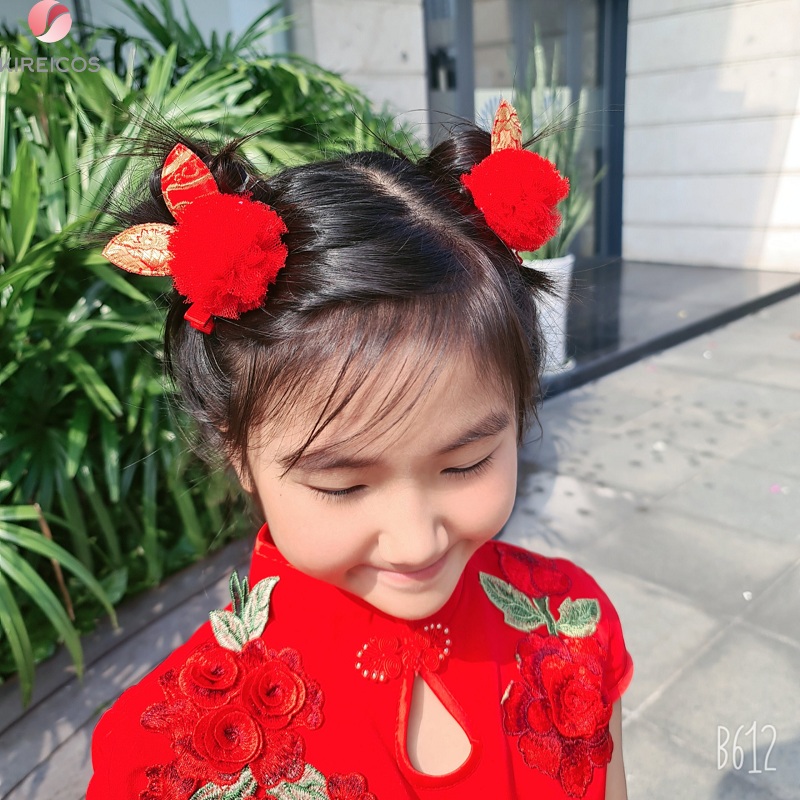 [HCM]Set 2 Kẹp Tóc Đón Tết Phong Cách Trung Hoa Cho Bé Siêu Cute