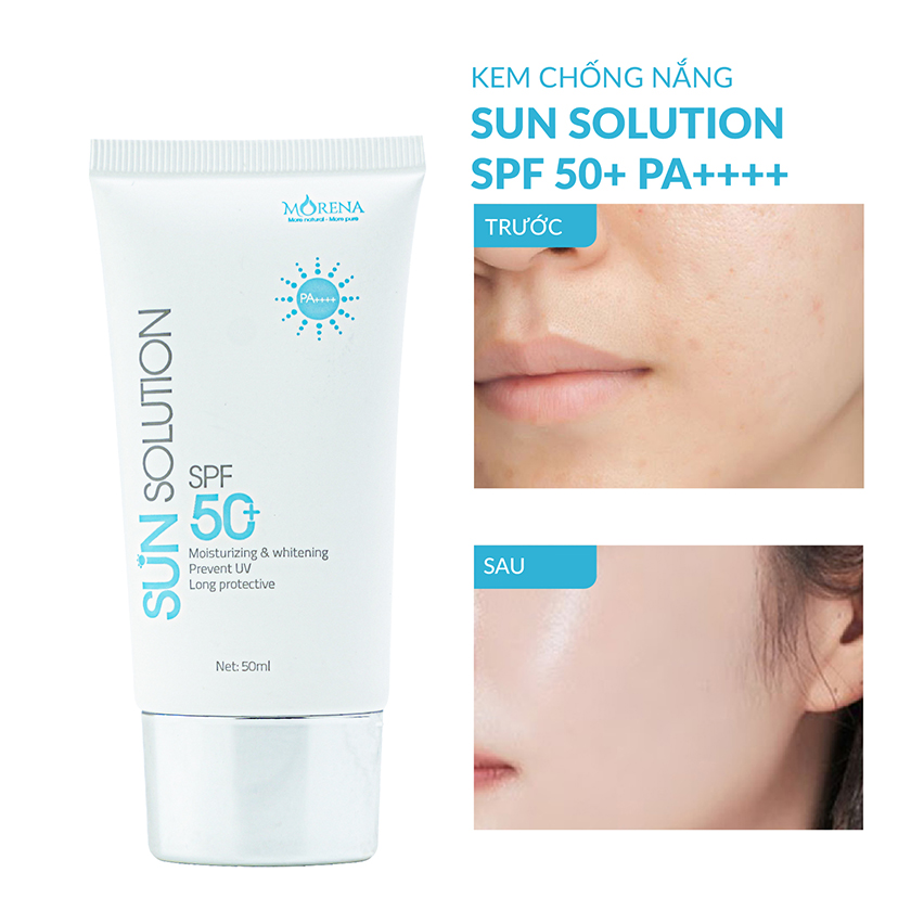 Kem chống nắng Morena Sun Solution SPF 50+ PA++++