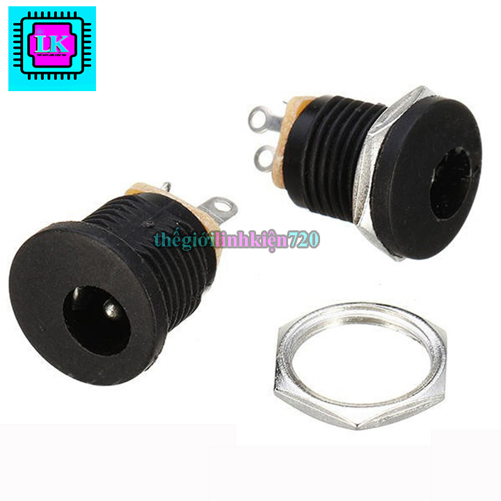 Jack dc 5.5x2.1 có ốc vặn
