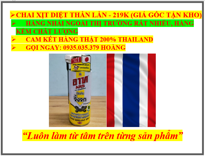 CHAI XỊT DIỆT THẰN LẰN - CAM KẾT HÀNG THẬT THAILAND 200%