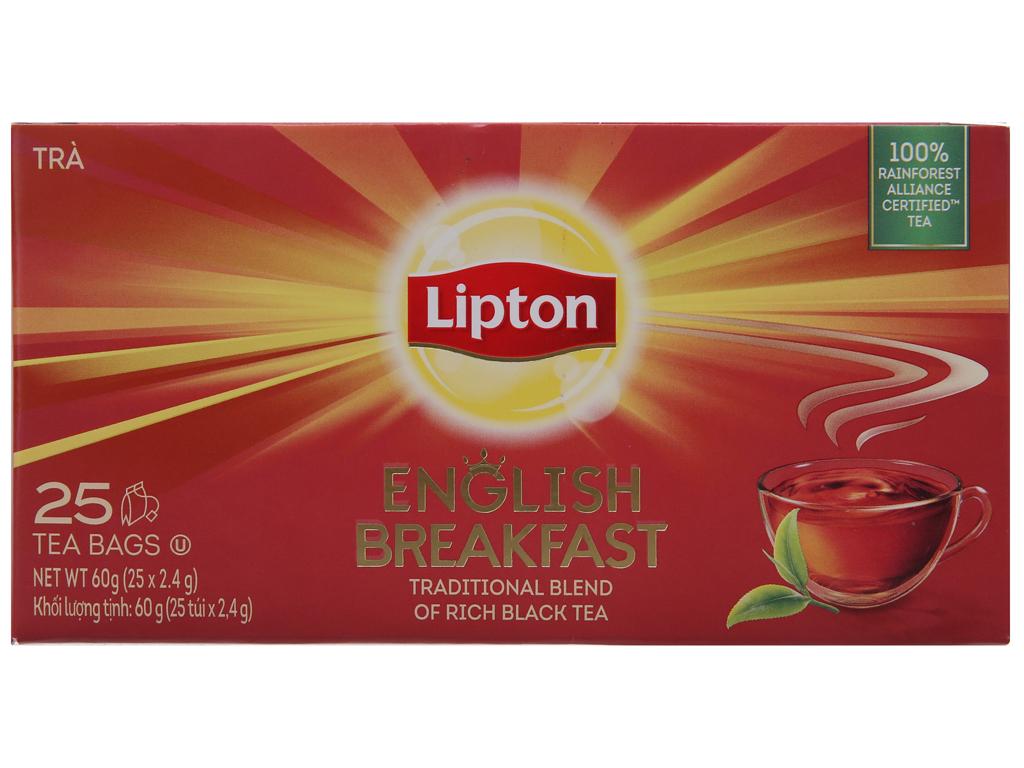 Combo 2 Trà đen Lipton English Breakfast hộp 60g (2.4g x 25 túi)