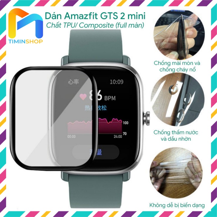 Dán cường lực amazfit gts 2 mini/ gts 4 mini/ gts 2/ 2e/ gts 4/ gts/ bip u/ bip 3/ 3 pro/ bip 5/ active - cường lực dẻo full màn