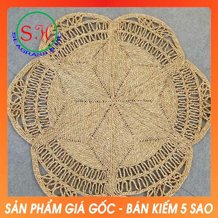 Thảm cói múi hoa trang trí chụp ảnh decor nhiều size