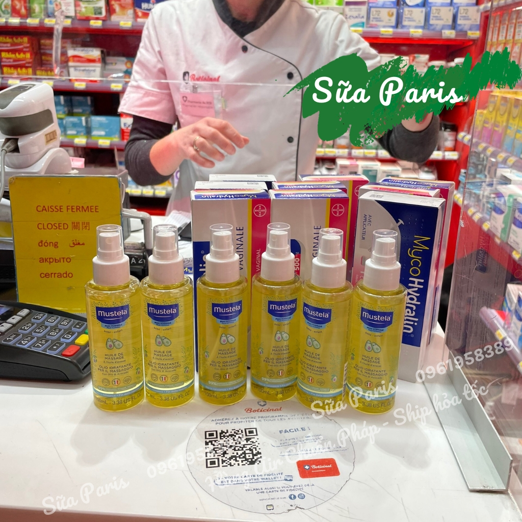 Dầu massage Mustela giúp bé thư giãn thoải mái, ăn ngon, ngủ kĩ