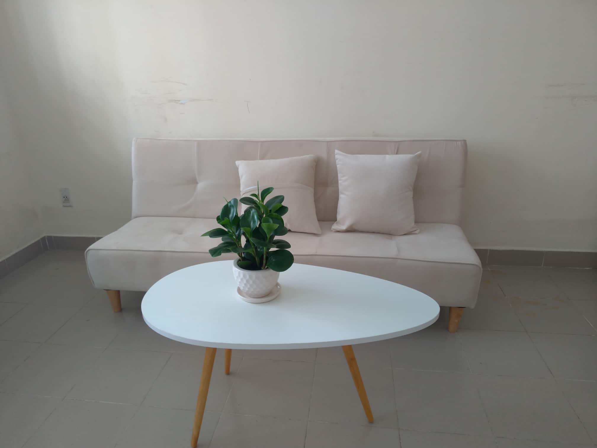 Bàn trà Bắc Âu hình trứng 1 mặt -GP55