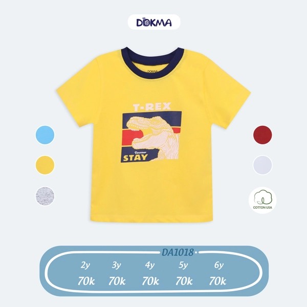 Dokma - Áo phông cổ tròn bé trai (2-6Y)