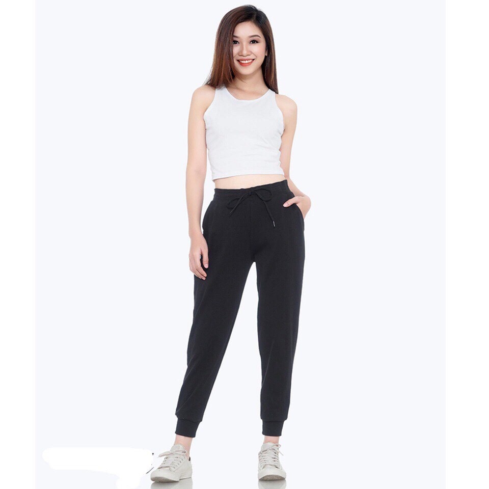 Quần jogger len tăm nữ bo gấu