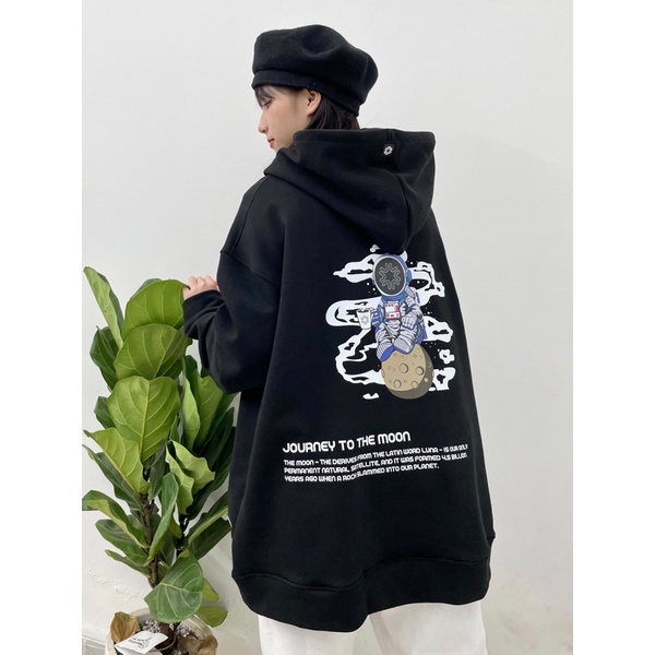 Áo Hoodie Moon (Đen- Trắng)