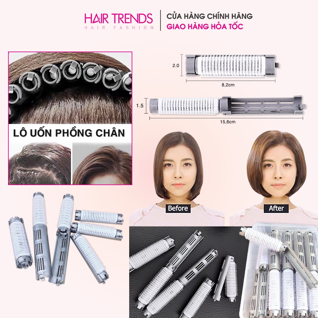 Bộ Lô Uốn Phồng Chân Tóc, Lô Gai Cuốn Phồng Chân Tóc (1 Hộp)