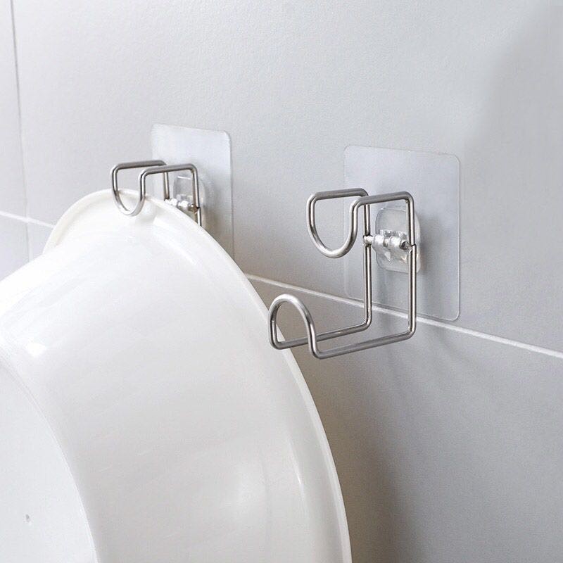 Móc inox dán tường treo gọn đồ