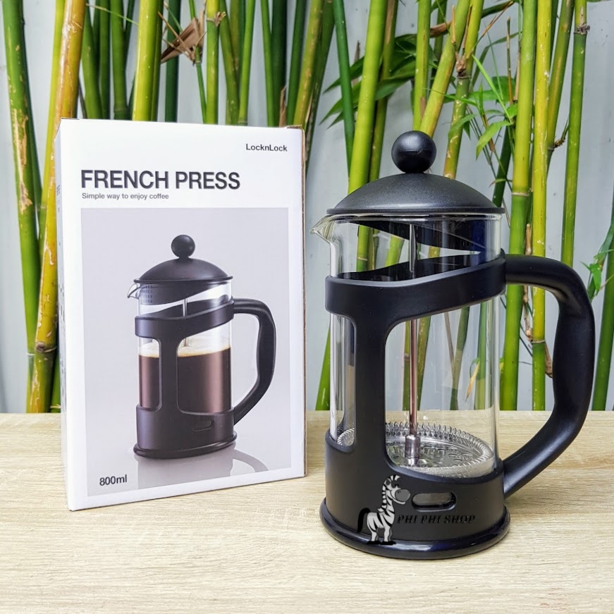 [HCM]Bình pha cà phê french press kiểu pháp lock and lock  bình pha cà phê phin bình pha trà dung tích 800ml LLG018 LLG019