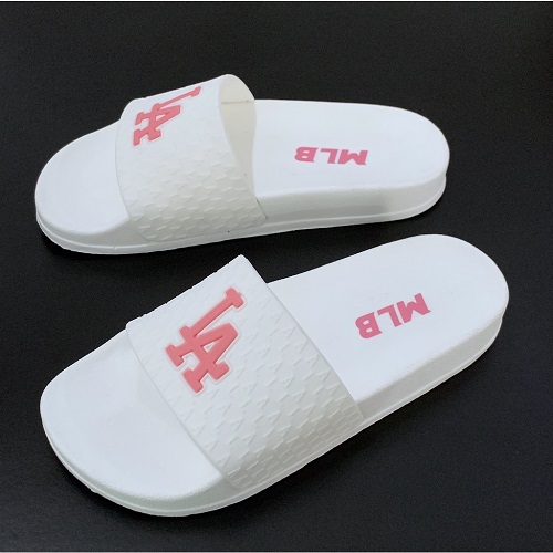 Dép quai ngang cao su non nam nữ unisex in nổi LA đế siêu nhẹ, êm chân