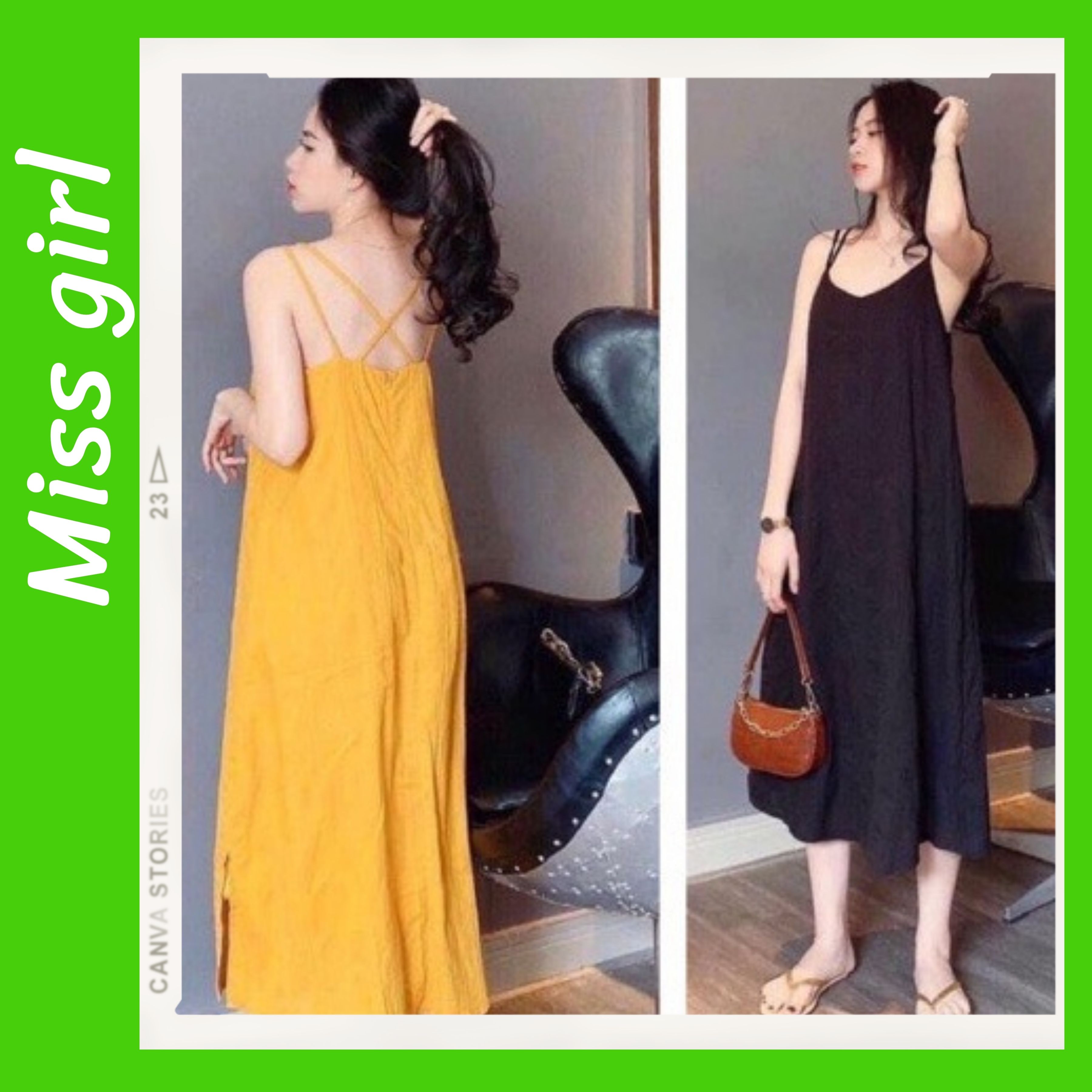 Váy 2 dây Maxi đi biển Đan chéo