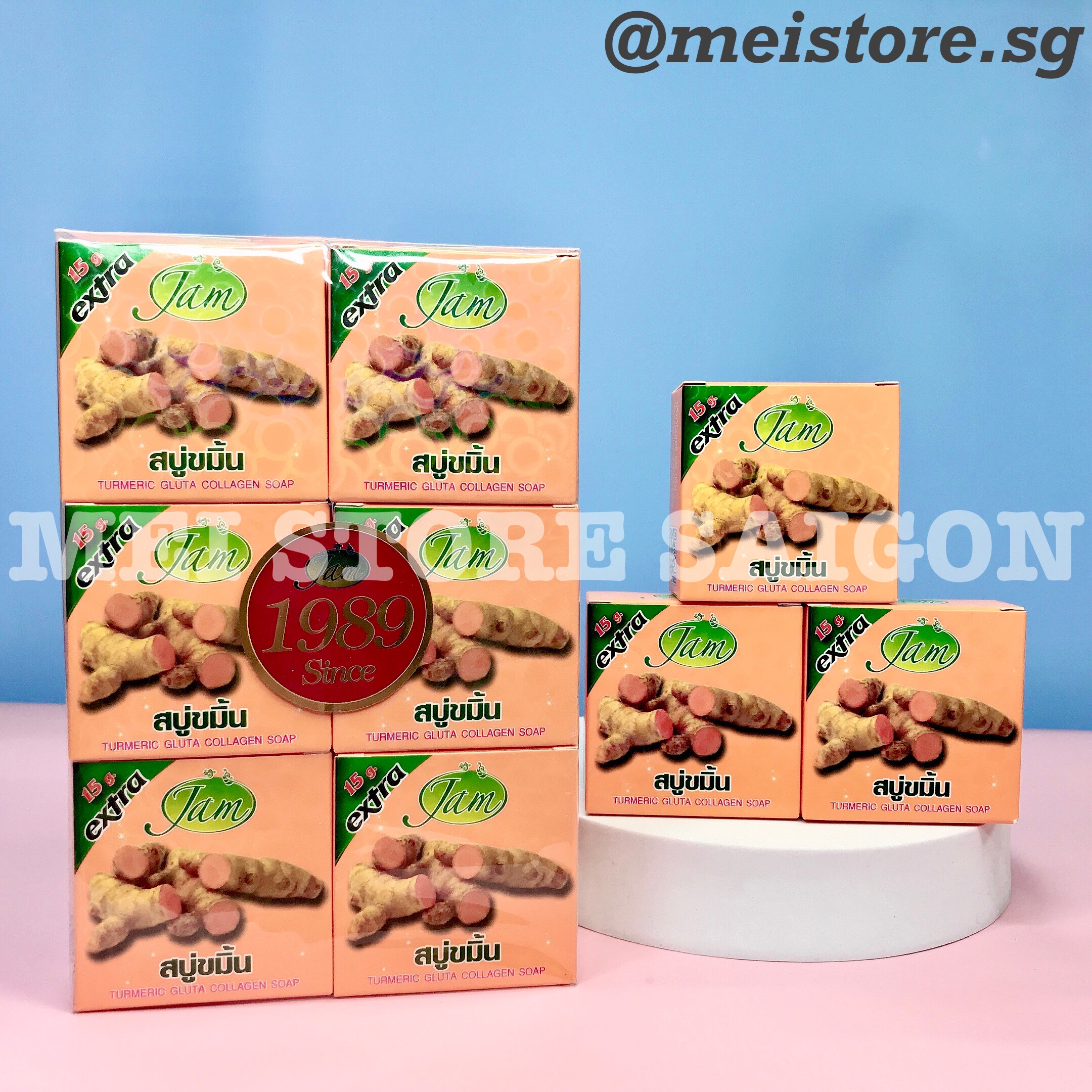 Xà phòng Cám Gạo Jam + Cam + Nghệ Jam Thái Lan