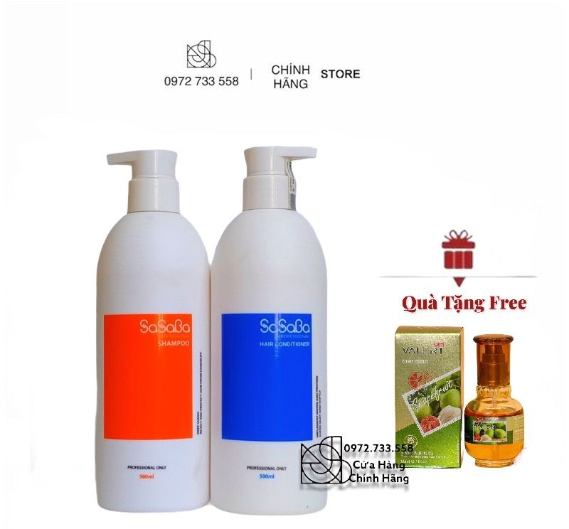 Tặng tinh dầu - dầu gội xả hoàn hình sasaba plus 500ml mẫu mới