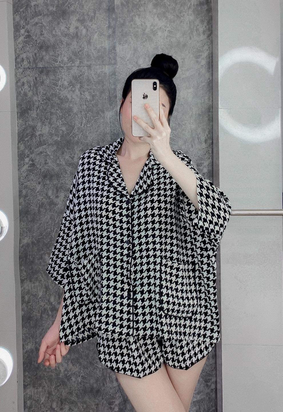 [HOT] Bộ pijama nữ cánh dơi lụa mango form to dưới 70 kg