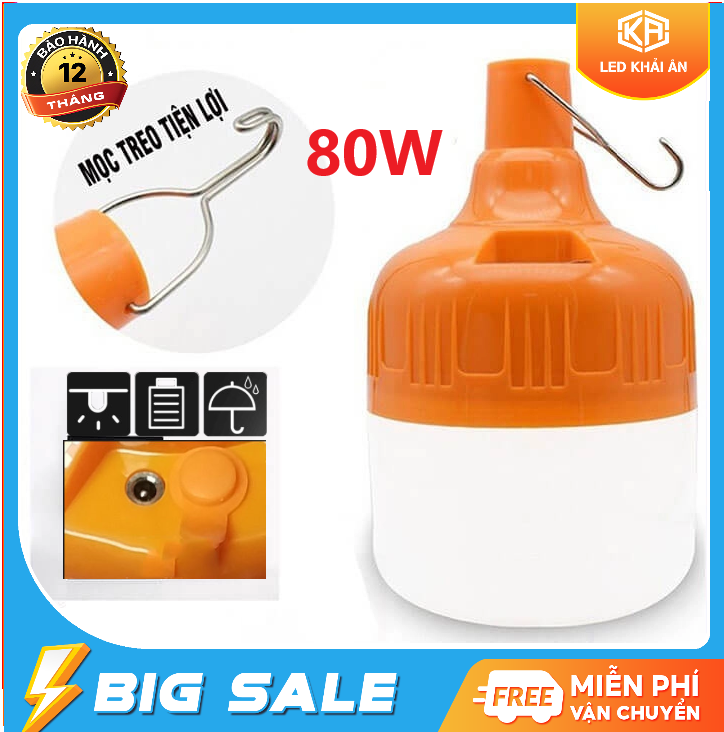Bóng đèn Led,bóng đèn sạc,tích điện 80w- bảo hành 06 tháng