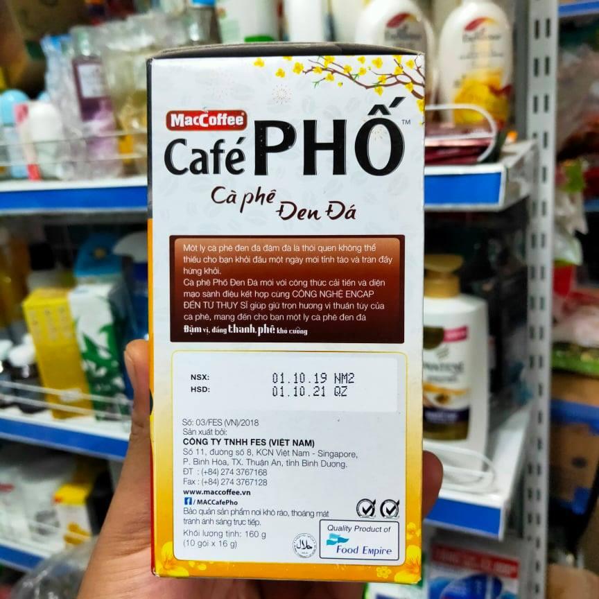 Cà phê đen đá maccoffee café Phố mẫu tết 2020