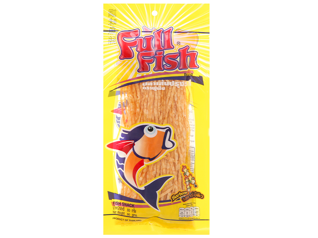 [HCM]Combo 4 gói ( 4 vị) Cá khô sợi Full Fish 80g thái lan 4 vị
